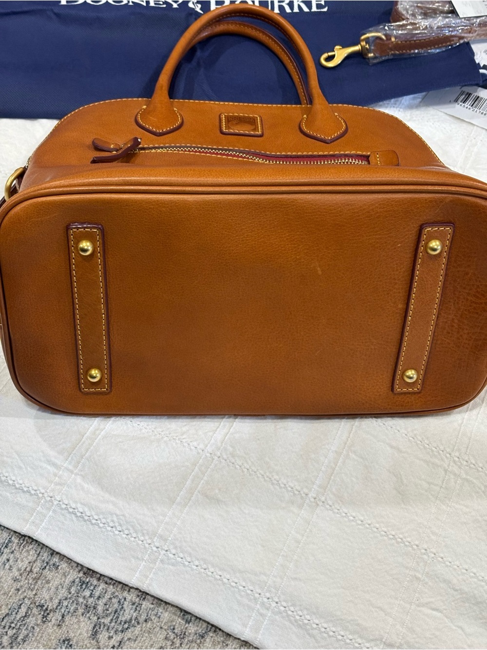 Dooney & Bourke Large Domed Florentine Leather in Natural - Picture 5 of 10